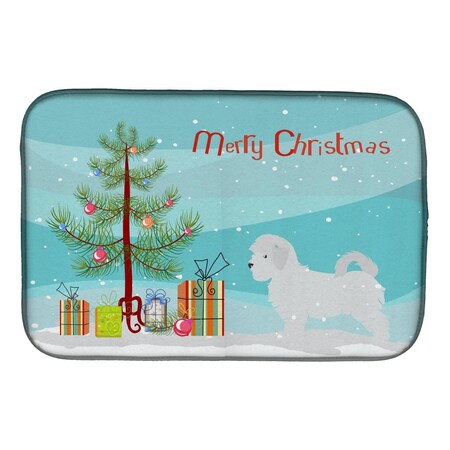Carolines Treasures Maltese Merry Christmas Tree Dish Drying Mat BB2954DDM